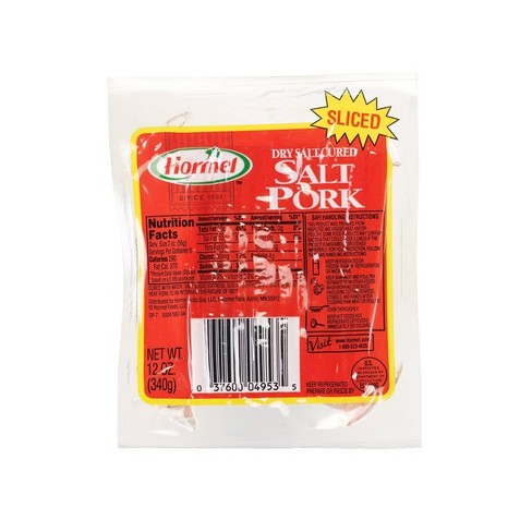 Hormel Sliced Cured Salt Pork 12oz Target