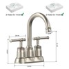 Whizmax Bathroom Faucets for Sink 2&3 Holes, 4 inch Bathroom Faucet, 360 Swivel Spout with Pop Up Drain and cUPC Lead-Free Hose, Brushed Nickel - 4 of 4