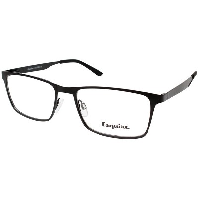 Esquire Mens EQ1524 Blue Light Filter+A/R Lenses Eyeglasses in Satin Black 55 mm