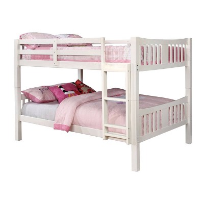 Full Over Full Kids' Clare Bunk Bed White - ioHOMES