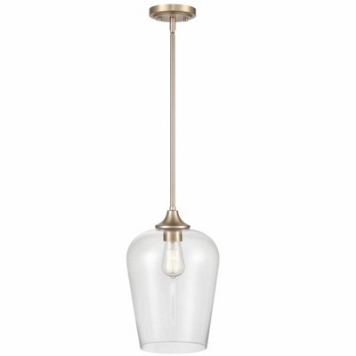 Ashford Rubbed Bronze Glass Mini Pendant Light