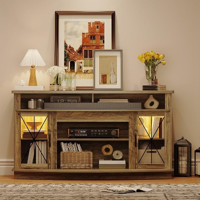 TV Stand for Living Room, Farmhouse TV Stand for TVs up to 70"