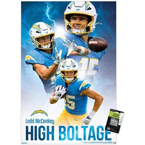 Trends International NFL Los Angeles Chargers - Ladd McConkey 25 Unframed Wall Poster Prints - 1 of 4