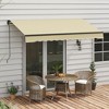 Outsunny Retractable Awning Sunshade Shelter with Manual Crank Handle - 2 of 4