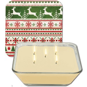 Courtside Market Holiday Plaid Candle Collection ~ Peppermint Bliss 20 oz Soy Wax Candle with Decorative Art Lid - 1 of 3