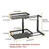 LunaLulink 2.1 Dish drying rack and under-sink organizer, large dish rack with draining board for kitchen storage - 4 of 4