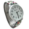 Olivia Pratt Big Dial Easy Reader Watch Abstract Elastic Stretch Band Wristwatch Women Watch - 2 of 3