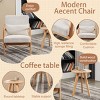 Mid Century Modern Accent Chair and Coffee Table Set, Upholstered Armchair with Side Table for Living Room Bedroom-3irtyhousy - 3 of 4