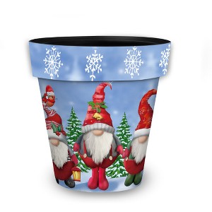 Briarwood Lane Winter Planter 11.75" x 11" x 11" Winter Gnomes Medium For Winter Planter - 1 of 4