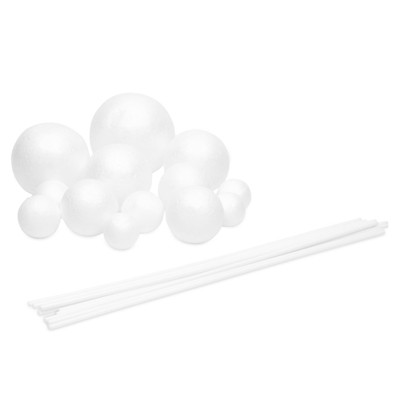 Bright Creations DIY Solar System Model Kit with Foam Balls and Bamboo Sticks