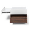 GDFStudio Elliot Wood 24" Square Coffee Table with 2-Drawer and Swivel Tabletop - 2 of 4