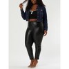 Agnes Orinda Women's Plus Size Cropped Long Sleeve Trendy Fashion Denim Jean Jackets - 2 of 4