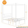 Yaheetech Metal Canopy Platform Bed Frame with Headboard and Footboard and Slatted Structure - 3 of 4