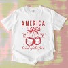 Simply Sage Market Land Of The Free Cherries Garment Dyed Tee - 3 of 4