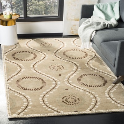 Alpaca Beige Hand-Tufted Wool 4' x 6' Geometric Area Rug