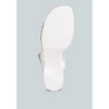 Sawor Recycled Leather High Block Sandals In White Women - 4 of 4