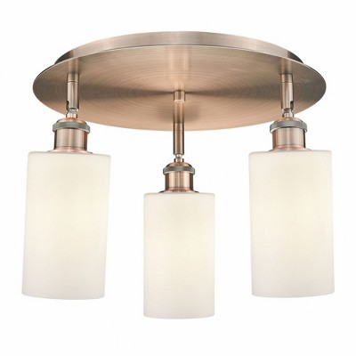 Clymer - 3 Light Flush Mount In Art Deco Style-9.38 Inches Tall and 15.63 Inches Wide