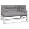 vidaXL Pallet Cushions 3 pcs Gray Fabric - 3 of 4