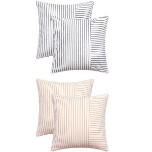 REGALWOVEN 4 Pcs Boho Striped Throw Farmhouse Pillow Covers for Couch Sofa Bedroom Home Decor - 1 of 4