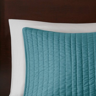 Madison Park 2pc Twin/Twin Extra Long Mitchell Reversible Coverlet Set Navy: Lightweight Bedding with Sham — фото 5