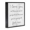 Stupell Industries Love Not Perfect Inspirational Romance, 17" x 17" - 3 of 4
