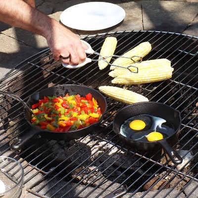 Heavy-Duty Black Cast Iron Skillet Set, 3-Piece