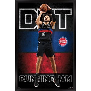 Trends International NBA Detroit Pistons - Cade Cunningham 23 Framed Wall Poster Prints - 1 of 4