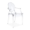 HomeRoots Clear Acrylic King Louis Back Dining Arm Chair - 4 of 4