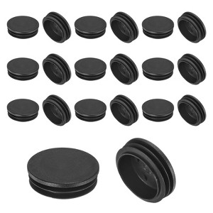 Unique Bargains Round Plastic Hole Plugs Patio Chairs Fences Metal Tubing Leg Cap Black - 1 of 4