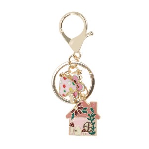 Unique Bargains Mushroom House Handbag Charms Keychains 1 Pc - 1 of 4