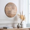 Brewster 20" Izzy Natural Wood Wall Art: Textured Geometric Carved Decor, Hardwood Frame, Dry Dust Care - 3 of 4