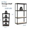 4 Tier Metal Garage Shelving, Adjustable Kitchen Storage Shelves, Steel Garage Storage Shelves W/Boltless Assembly, Heavy Duty Storage Rack - 4 of 4