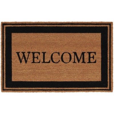 Welcome Coir DMTS244 Hand Tufted Indoor/Outdoor Door Mat - Natural - 1'-11" x 3' - Safavieh