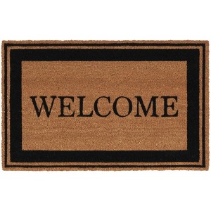 Welcome Coir DMTS244 Hand Tufted Indoor/Outdoor Door Mat - Natural - 1'-11" x 3' - Safavieh - 1 of 2