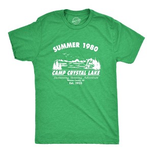 Mens Summer 1980 Men Funny T shirt Graphic Camping Vintage Cool 80s Novelty Tees - Crazy Dog Men's T Shirt - 1 of 4