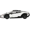 Lamborghini Huracan Sterrato Bianco Asopo White Metallic with Red Stripes and Matt Black Top 1/64 Diecast Model Car by Mini GT - 2 of 4