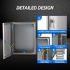 Outdoor Electrical Box, IP66 Waterproof, Stainless Steel Electrical Junction Box with Mounting Plate, Perfect for Indoor and Outdoor Projects - 4 of 4
