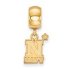 Black Bow Jewelry 14k Yellow Gold Plated Sterling Silver Navy Midshipmen NCAA Bead Charm - 2 of 4