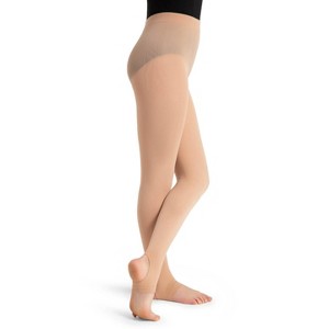 Capezio Ultra Soft Self Knit Waistband Stirrup Tight - Girls & Toddler - 1 of 3