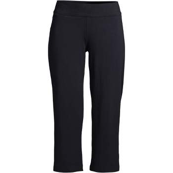 Lands' End Women's Petite Sport Knit High Rise Elastic Waist Pull On Capri  Pants - Large - Black : Target
