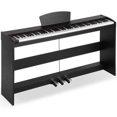 SKONYON 88-Key Weighted Hammer Action Digital Piano Supports Bluetooth, MIDI USB, Black