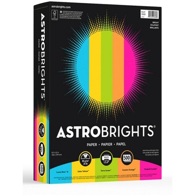 Astrobrights Colored Paper, 8-1/2 x 11 Inches, Assorted Bright Colors, Pack of 500