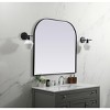 Elegant Lighting Metal Frame Arch Mirror 40x38 Inch in Black - 3 of 4