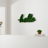 Sevobal Wall Art Hello Letter Art Moss Wall Decor For Trendy Stylish Home Indoor Accents With Vibe Charm, Green, 36.9"*18.4"*4.6" - 4 of 4