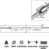 Naysaye Weight Bars Olympic Bar Solid Chrome with Knurled Grip and Rotating Sleeves for Home Gym and Living Room Use, Silver, 88.58"*3.54"*3.54" - 4 of 4
