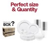 Smarty Had A Party White w/ Silver Blossom Dots Plastic Tableware Set - 120 Sets - 3 of 4