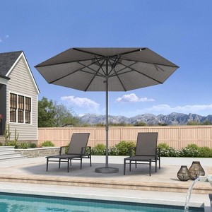 PURPLE LEAF Outdoor Patio Umbrella Market Table Sun Umbrellas with 8 Aluminum Sturdy Ribs for Backyard Deck Garden Pool - 1 of 1