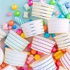 Daydream Society - Mint Frenchie Striped Treat Cups - Pack of 8 Paper Treat Cups - 3 of 3