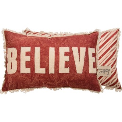 Primitives by Kathy Believe Candy Striped Throw Pillow - 22" x 14"