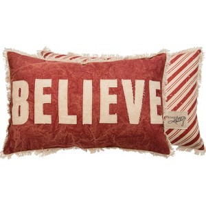 Primitives by Kathy Believe Candy Striped Throw Pillow - 22" x 14" - 1 of 3
